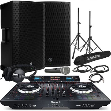 Dj Sound System With 2 Mackie Thump15bst 1300w 15 Powered Speakers And