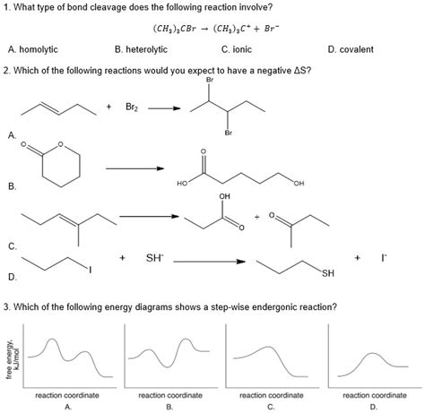 Solved What Type Of Bond Cleavage Does The Following Reaction Involve Ch Cbr Ch Ac Br