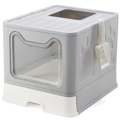 Buy Vealind Foldable Cat Litter Box With Lid Front Entry And Top Exit Xxl