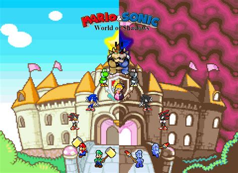 Mario Y Sonic World Of Shadows Poster1 By Superdarkshadic On Deviantart