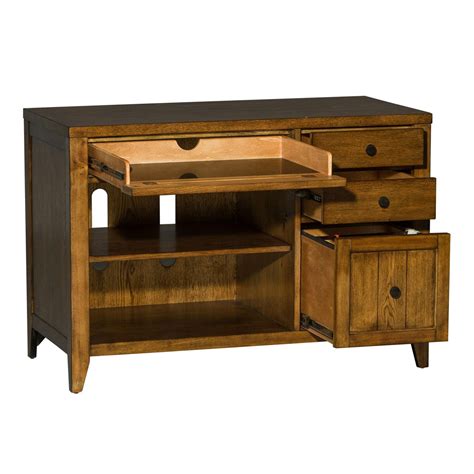 Rustic Oak Finish Executive Desk Set 4pcs Hearthstone 382 Ho Liberty