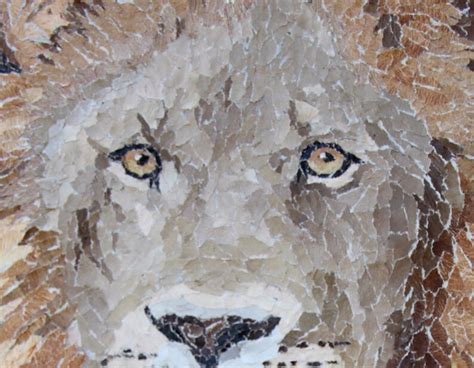 Regal Lion Torn Paper Collage Fine Art Print Etsy