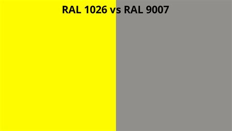 RAL Vs RAL Colour Chart UK