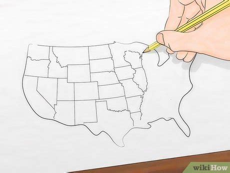 How To Draw A Map Of The Usa Steps With Pictures Wikihow