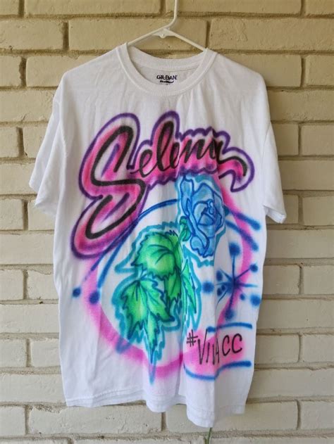 Selena Airbrushed Shirt On Mercari Airbrush T Shirts Painted Clothes