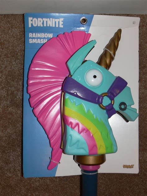 Fortnite Rainbow Smash Unicorn Pickaxe Halloween Costume Prop Pirate Gear