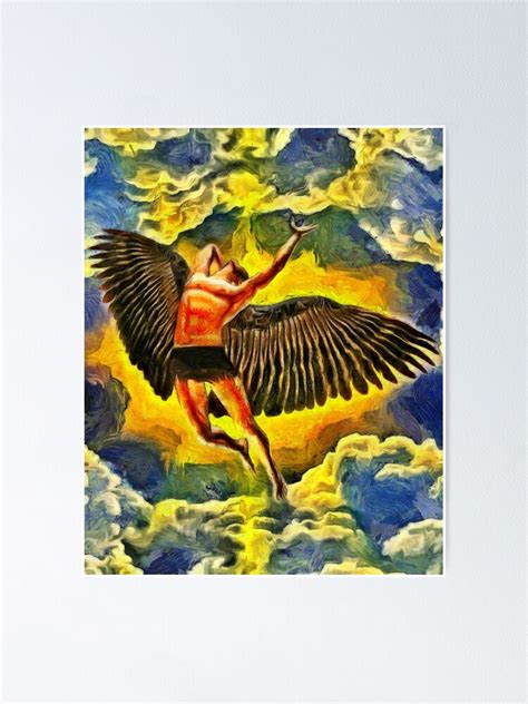 Icarus Flies To The Sun Myths Of Ancient Greece Art Poster For Sale