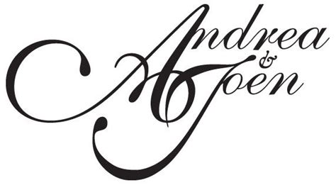 Andrea And Joen Calligraphy Name Lettering Calligraphy