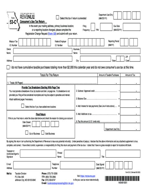 Mo Use Tax Form Fill Out And Sign Online Dochub