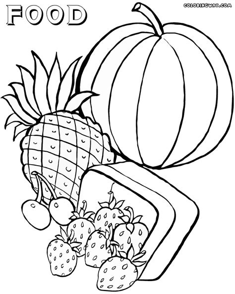 Different Food Coloring Pages Coloring Pages To Download And Print
