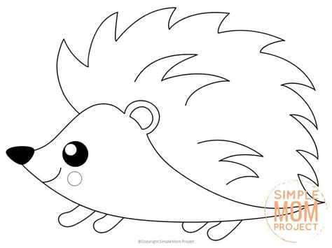 Free Printable Forest Hedgehog Coloring Page Simple Mom Project