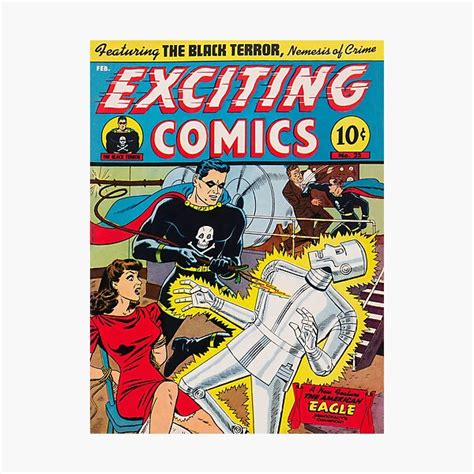 Exciting Comics Vintage Retro Science Fiction Cover Art High Res