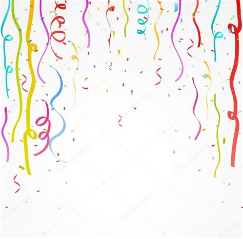 Colorful Celebration Ribbons With Confetti Stock Vector Image By