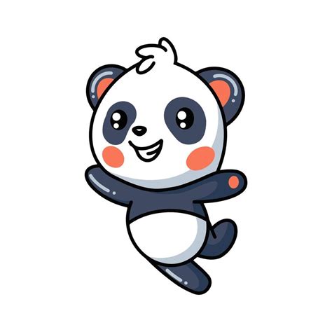 Cute Little Panda Cartoon Jumping 8948639 Vector Art At Vecteezy