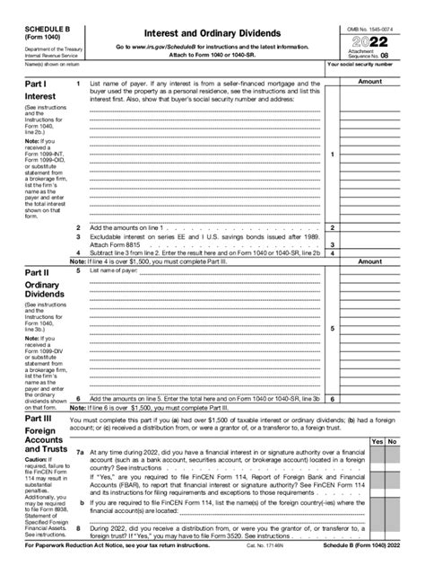 Schedule B 2022 2024 Form Fill Out And Sign Printable Pdf Template