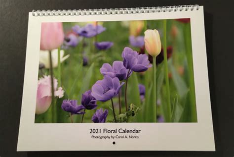 2021 Floral Calendar Carol Norris Photography