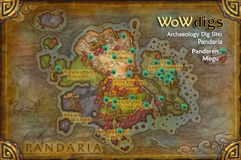 Wowdigs World Of Warcraft Archaeology Locations Pandaria