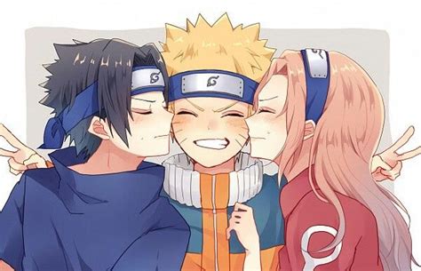 Team 7 Naruto Sasuke Sakura Cute Kissing Yaoi Naruto My Naruto