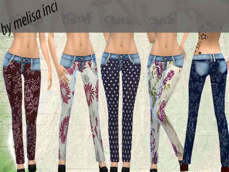 Floral Jeans By Melisa Inci At Tsr Sims 4 Updates