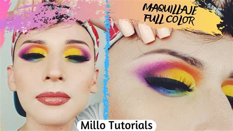 tutorial maquillaje de ojos full color orgullo gay millo tutorials youtube