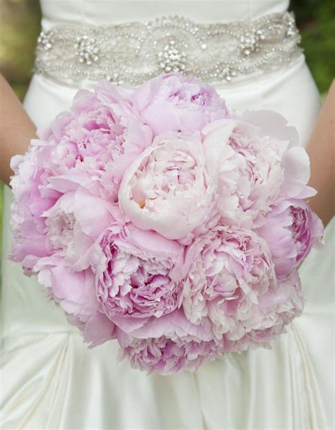 Pink Peony Bouquet Of Sarah Bernhardt Peonies Peony Bouquet Wedding