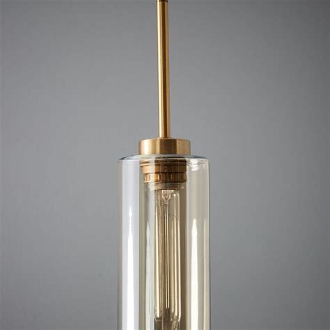 Glass pendant lights show off a bulb beautifully. Glass Cylinder Pendant | west elm UK