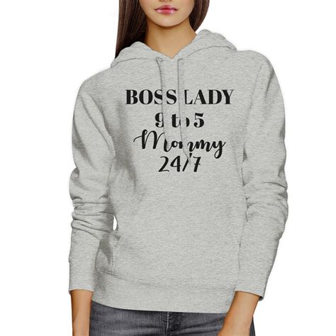 365 printing boss lady mommy gray hoodie mothers day funny t ideas for wife