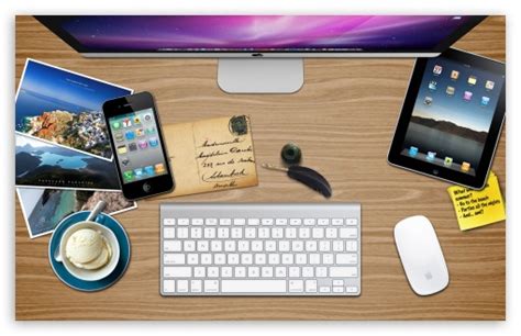 Apple Desk Ultra Hd Desktop Background Wallpaper For 4k