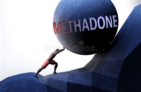 Methadone As A Problem That Makes Life Harder Symbolized By A Person