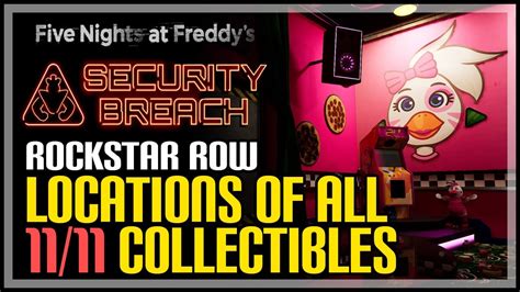 All Rockstar Row Collectibles FNAF Security Breach YouTube