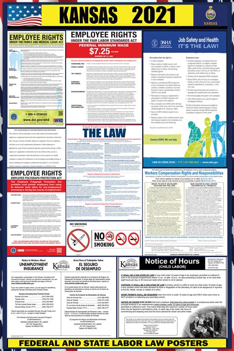 We mean business when it comes to getting you the products and customer service you need. 2021 Kansas State and Federal Labor Law Poster - KS ...