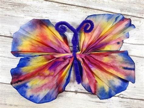 How To Make Coffee Filter Butterflies Coffee Filter Crafts Butterfly