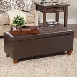 Homepop Large Leatherette Rectangular Storage Bench With Hinged Lid