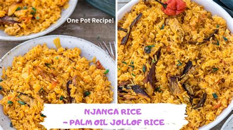 CAMEROONIAN NJANGA RICE Crayfish Rice Concoction Rice Jollof Rice With Palm Oil YouTube