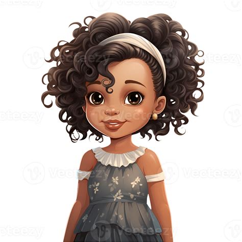 Cute Black Baby Girl Clipart Illustration Ai Generative 27238170 Png