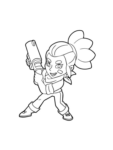 Shelly Brawl Stars Character Coloring Page Printable Porn Sex Picture