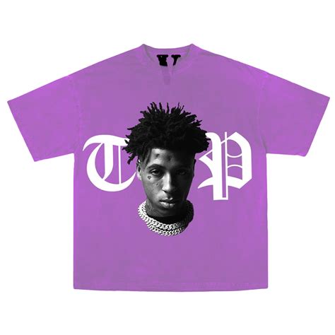 Youngboy Nba X Vlone Peace Hardly Tee Purple True To Sole