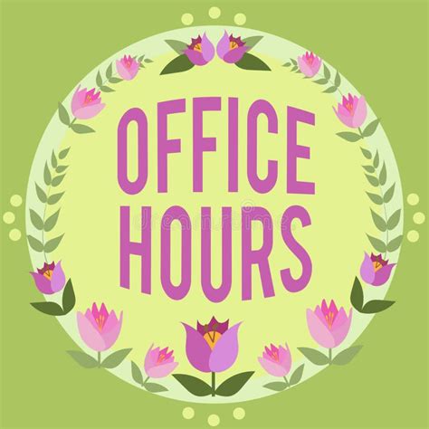 Handwriting Text Office Hours Internet Concept The Hours Which