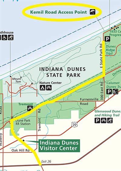Kemil Map Indiana Dunes National Park Indiana Dunes Indiana