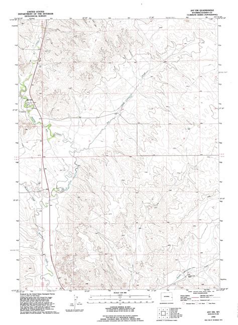 Jay Em Topographic Map 124000 Scale Wyoming