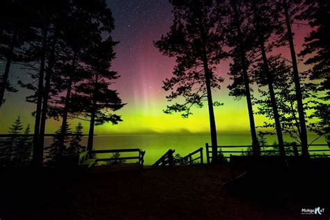 Northern Lights At Lake Superior Pictured Rocks National Lakeshore