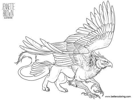 Mythical Griffin Coloring Pages