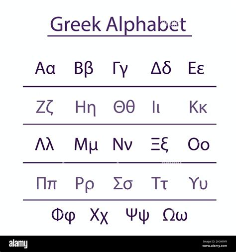 Greek Alphabet Vector Stock Vector Image And Art Alamy