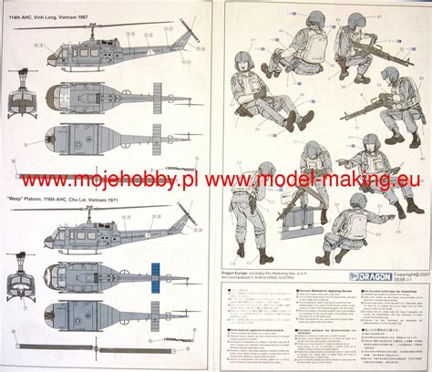 Dragon 3538 135 Uh 1d Huey Helicopter W4 Crew Models And Kits Military