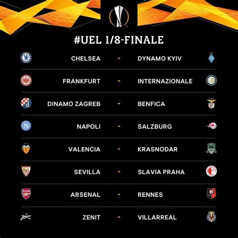 Tirage Au Sort 8e De Finale Uefa Europa League 20182019 Actualités