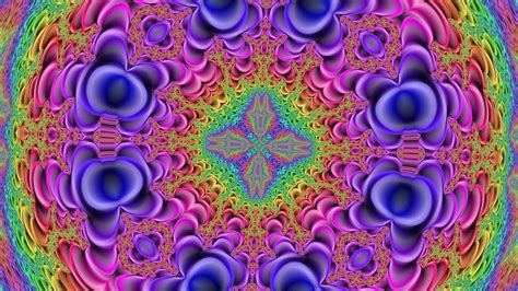 Kaleidoscope Fractal Psychedelic Digital Art Colorful 1920x1080