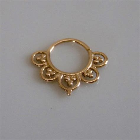 Aditha 14k Septum Ring Gold Septum Ring Septum Jewelry Etsy Israel