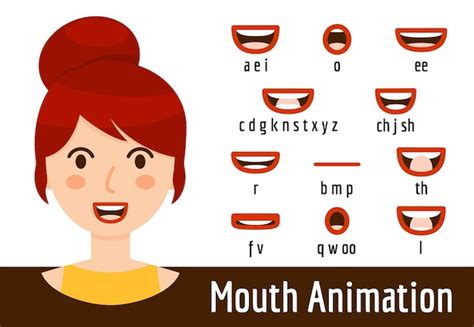 Premium Vector Mouth Lip Sync Set For Animation Of Sound