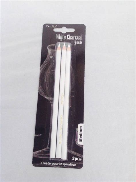 3 Pcs White Charcoal Pencils Sketch Artist Drawing Sketching Charcoal