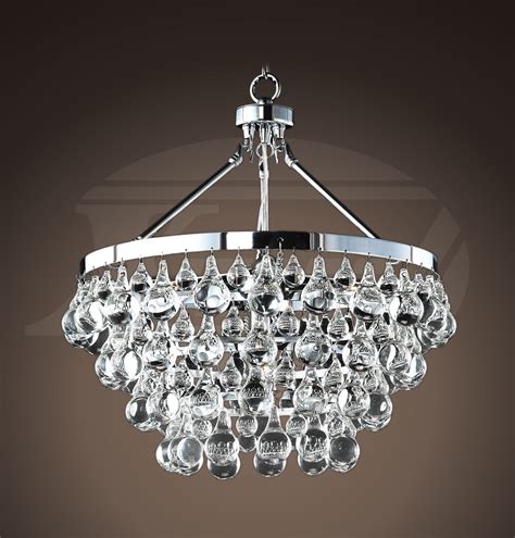 Modern Style Glass Crystal 5 Light Luxury Chrome Chandelier 19hx175